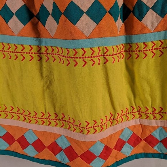 Leifsdottir Dress 0 Strapless Sundress Quilted Yellow Anthropologie 100% Cotton - Picture 4 of 15